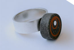 Radiating Ring - Stg Silver/Greywacke/Enamel - Ref# 0103